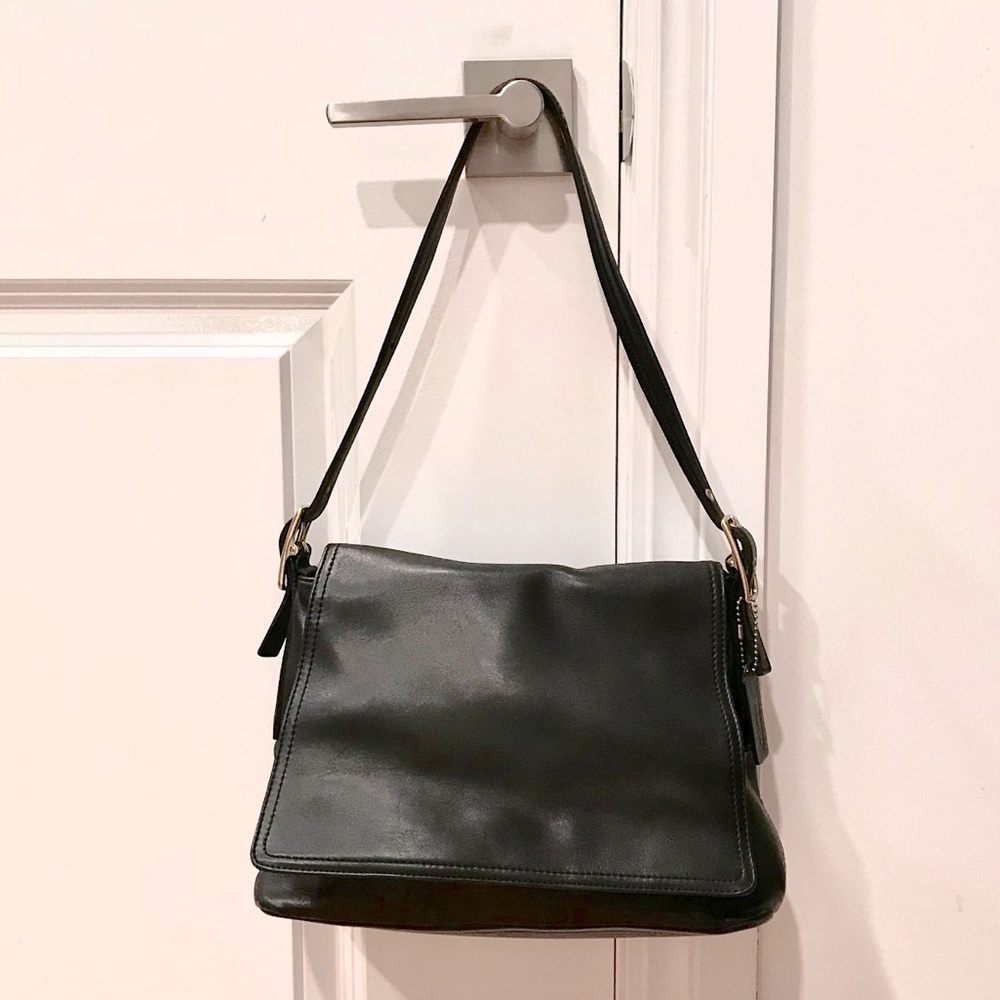 Coach Legacy Studio West black leather bag